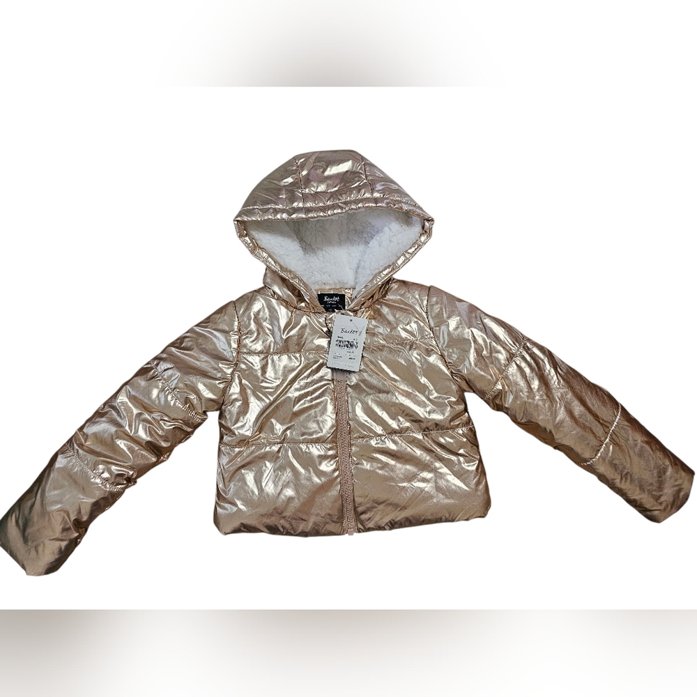 Bardot Junior Girls Metallic Gold Cropped Jacket 5t